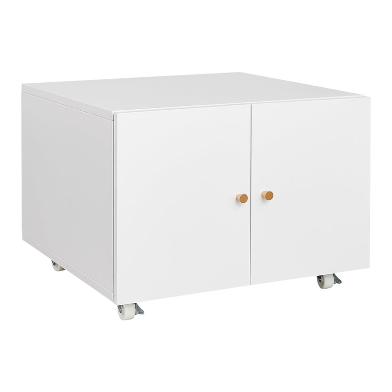 Supfirm Office furniture Copier Cabinet white 2 door steel copier stand mobile pedestal file Printer Stand