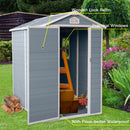 Supfirm 6x4ft Resin Outdoor Storage Shed Kit-Perfect to Store Patio Furniture,Grey