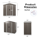 Supfirm 8ft x 4ft Outdoor Metal Storage Shed