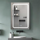 Supfirm 30x20 inch LED Bathroom Medicine Cabinet Surface Mounted Cabinets With Lighted Mirror White Right Open - Supfirm