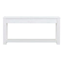 Supfirm TREXM Console Table/Sofa Table with Storage Drawers and Bottom Shelf for Entryway Hallway(Antique White)