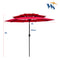 Supfirm 9Ft 3-Tiers Outdoor Patio  Umbrella with Crank and tilt and Wind Vents for Garden Deck  Backyard Pool Shade Outside Deck Swimming Pool