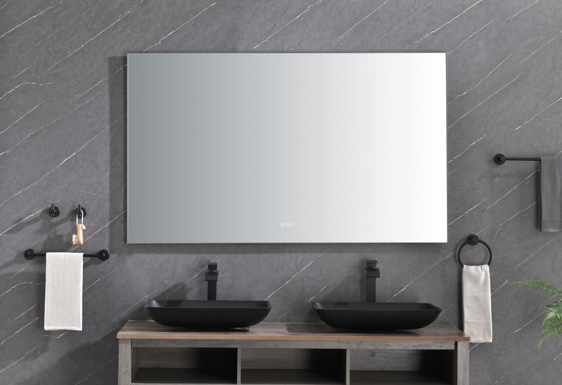 60x 36Inch LED Mirror Bathroom Vanity Mirror with Back Light, Wall Mount Anti-Fog Memory Large Adjustable Vanity Mirror - Supfirm