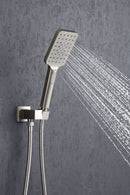 Supfirm Shower Faucet Set Shower System with 12 Inch Rain Shower Head and Handheld, Bathroom Shower Combo Set Wall Mounted System Rough-in Valve Body and Trim Included.