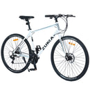 Supfirm 21 Speed Hybrid bike Disc Brake 700C Road Bike For men women's City Bicycle