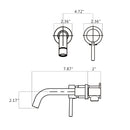 Supfirm Single Lever Handle Wall Mounted Bathroom Faucet