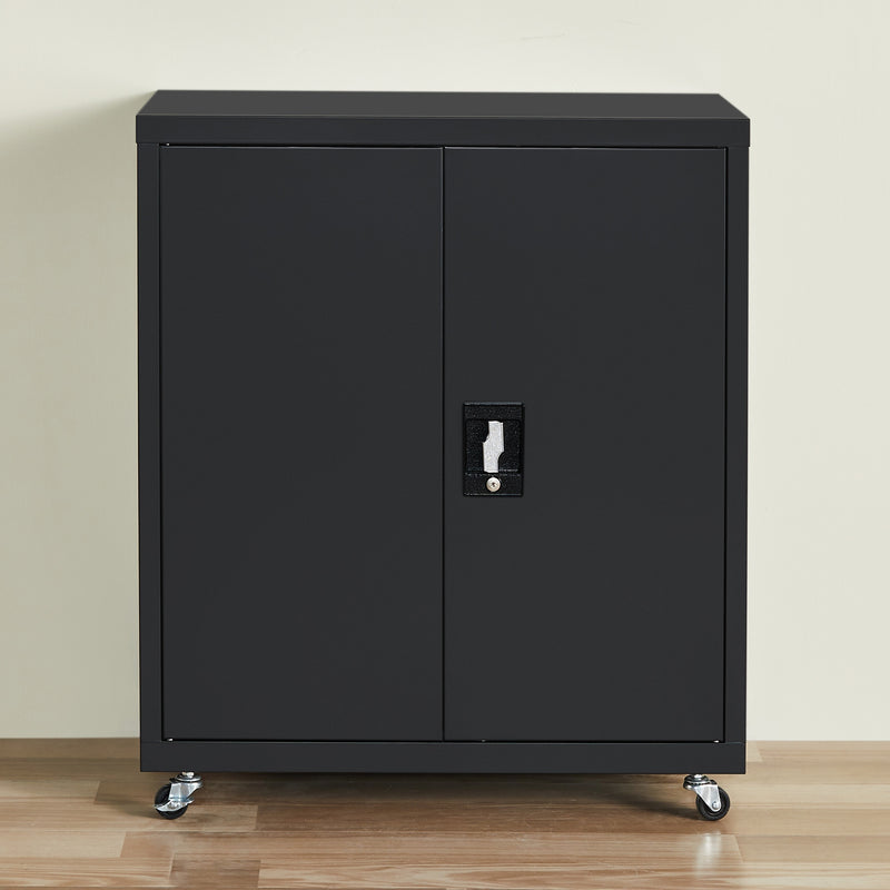 Supfirm 1 Shelf Metal Filing Cabinet, Storage File Cabinet with Lock for Home and Office