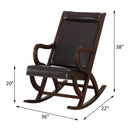 Supfirm ACME Triton Rocking Chair in Espresso PU & Walnut 59535