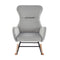 Supfirm Grey velvet rocking chair