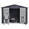 Supfirm Metal garden sheds 10ftx8ft outdoor storage sheds Dark-grey