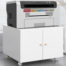 Supfirm Office furniture Copier Cabinet white 2 door steel copier stand mobile pedestal file Printer Stand