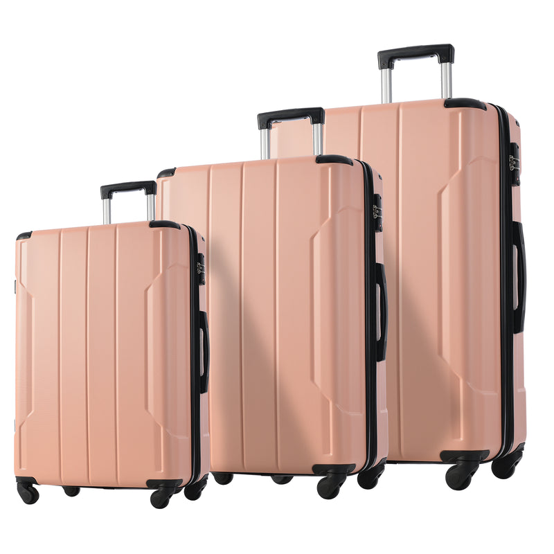 Supfirm Hardshell Luggage Sets 3 Pcs Spinner Suitcase with TSA Lock Lightweight 20''24''28''