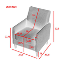 Single sofa chair for bedroom living room with four wooden legs - Supfirm