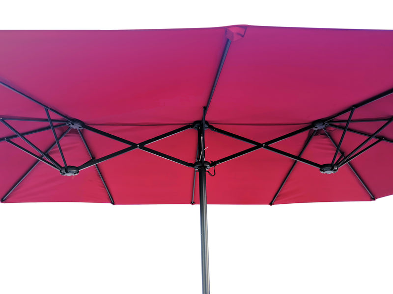 Supfirm 15Ftx9FtDouble-Sided Patio Umbrella Outdoor Market Table Garden Extra Large Waterproof Twin Umbrellas with Crank and Wind Vents for Garden Deck Backyard Pool Shade Outside Deck Swimming Pool