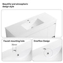 48" Bathroom Vanity with Sink,Bathroom Vanity Cabinet with Two Soft Close Cabinet Doors & soft-close Drawers,Bathroom Storage Cabinet with a Lower Open Shelf,with Metal Legs,White Ceramic Sink,White - Supfirm