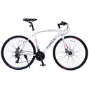 Supfirm 24 Speed Hybrid bike Disc Brake 700C Road Bike For men women's City Bicycle