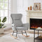 Supfirm Grey velvet rocking chair