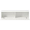 ON-TREND Wall Mount Floating TV Stand with Four Media Storage Cabinets and Two Shelves, Modern High Gloss Entertainment Center for 95+ Inch TV, 16-color RGB LED Lights for Living Room, Bedroom, White - Supfirm