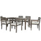 Supfirm U_Style  Acacia Wood Outdoor Dining Table And Chairs Suitable For Patio, Balcony Or Backyard