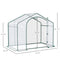 Supfirm 6' x 3' x 5' Portable Walk-in Greenhouse, PVC Cover, Steel Frame Garden Hot House, Zipper Door, Top Vent for Flowers, Vegetables, Saplings, Clear