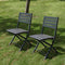 Supfirm 2PCS Outdoor Indoor Folding Chairs Aluminum Patio Dining Chairs, Grey