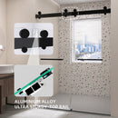 Supfirm Frameless Double Sliding Shower, 69" - 72" Width, 79" Height, 3/8" (10 mm) Clear Tempered Glass, , Designed for Smooth Door with Clear Tempered Glass and Stainless Steel Hardware in Matt Black Finish