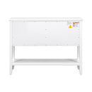 Supfirm TREXM Cambridge Series  Ample Storage Vintage Console Table with Four Small Drawers and Bottom Shelf for Living Rooms, Entrances and Kitchens (White, OLD SKU: WF190263AAA)