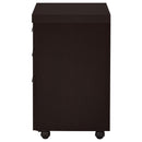 Supfirm Cappuccino 3-Drawer Mobile File Cabinet