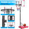 Supfirm Portable Basketball Goal System with Stable Base and Wheels, use for Indoor Outdoor teenagers youth height adjustable 5.6 to 7ft Basketball Hoop 28 Inch Backboard