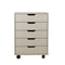 Supfirm The filing cabinet has five drawers, a small rolling filing cabinet, a printer rack, an office locker, and an office pulley movable filing cabinet  white Gray