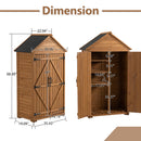 Supfirm Outdoor Storage Cabinet, Garden Wood Tool Shed, Outside Wooden Shed Closet with Shelves and Latch for Yard 39.56"x 22.04"x 68.89"