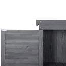 Supfirm TOPMAX Wooden Garden Shed 3-tier Patio Storage Cabinet Outdoor Organizer Wooden Lockers with Fir Wood (Gray Wood Color -Shutter Design)