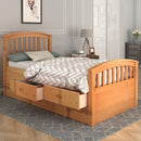 ORISFUR. Twin Size Platform Storage Bed Solid Wood Bed with 6 Drawers - Supfirm