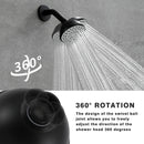 Supfirm Matte Black 6 Inch Shower Faucet wih Tub Spout Combo