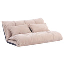 Orisfur. Lazy Sofa Adjustable Folding Futon Sofa Video Gaming Sofa with Two Pillows - Supfirm