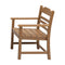 Supfirm Patio Dining Chair with Armset Set of 2,  HIPS Materialwith Imitation Wood Grain Wexture chair for Deck Pool Backyard, Teak