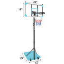 Supfirm Portable Basketball Goal System with Stable Base and Wheels, use for Indoor Outdoor teenagers youth height adjustable 5.6 to 7ft Basketball Hoop 28 Inch Backboard