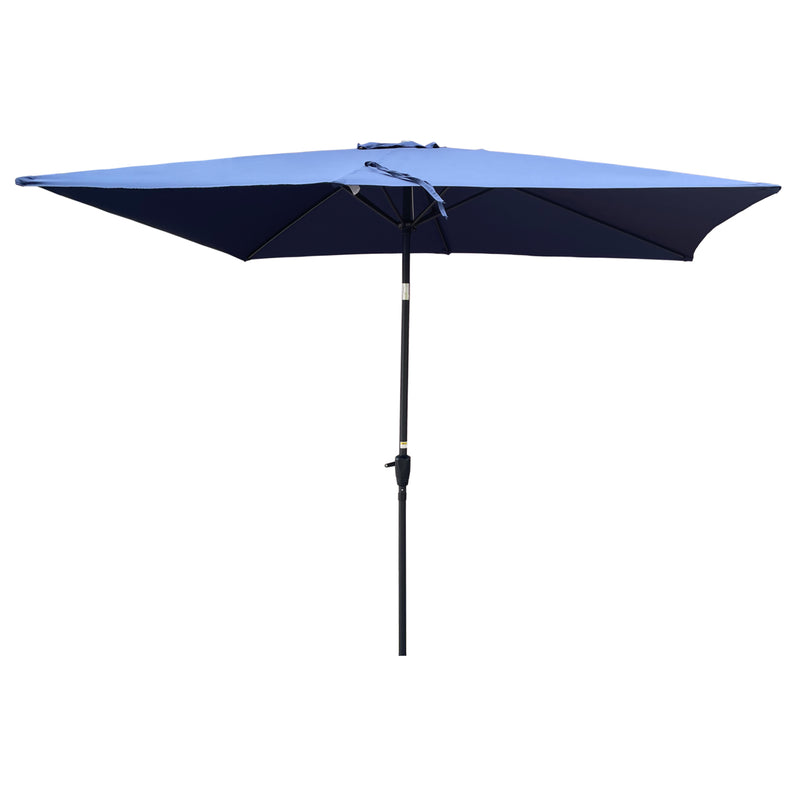 Supfirm 6 x 9ft  Patio Umbrella Outdoor  Waterproof Umbrella with Crank and Push Button Tilt without flap for Garden Backyard Pool  Swimming Pool Market