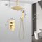 Supfirm Ceiling Mounted Shower System Combo Set with Handheld and 10"Shower head