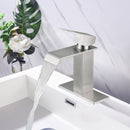 Supfirm Waterfall Spout Bathroom Faucet,Single Handle Bathroom Vanity Sink Faucet