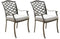 Supfirm Outdoor Patio Aluminum Dining Arm Chair With Cushion, Set of 2, Cast Slate