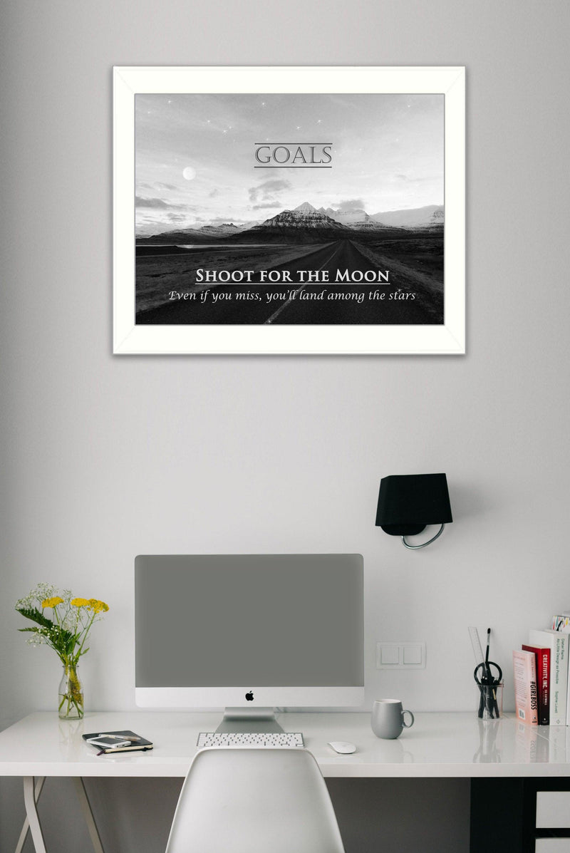 Supfirm "Goals" By Trendy Decor4U, Printed Wall Art, Ready To Hang Framed Poster, White Frame - Supfirm