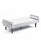 Futon Sofa Bed Convertible Couch Bed with Armrests Modern Living Room Linen Sofa Bed, Folding Recliner Futon Couch Sleeper Set with Solid Wood legs - Supfirm