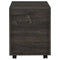 Supfirm Dark Oak 2-Drawer File Cabinet with Casters