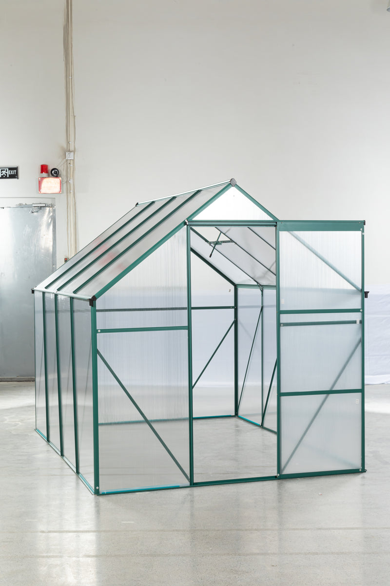 Supfirm Green-6 x 8 FT Outdoor Patio Greenhouse