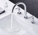 Supfirm Two Handle High Arc Widespread Bathroom Sink Faucet 3 Hole