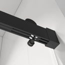 Supfirm 60 in. W x 76 in. HSliding Frameless Shower Door in Matte Black with Clear Glass