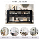 Supfirm U_STYLE 62.2'' Modern Console Table Sofa Table for Living Room with 4 Drawers and 2 Shelves