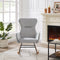 Supfirm Grey velvet rocking chair