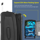 Supfirm Softside Luggage Expandable 3 Piece Set Suitcase Upright Spinner Softshell Lightweight Luggage Travel Set